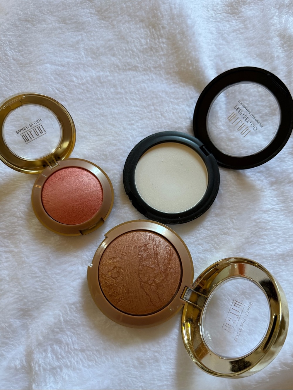Milani cosmetics blush, bronzer, powder lot